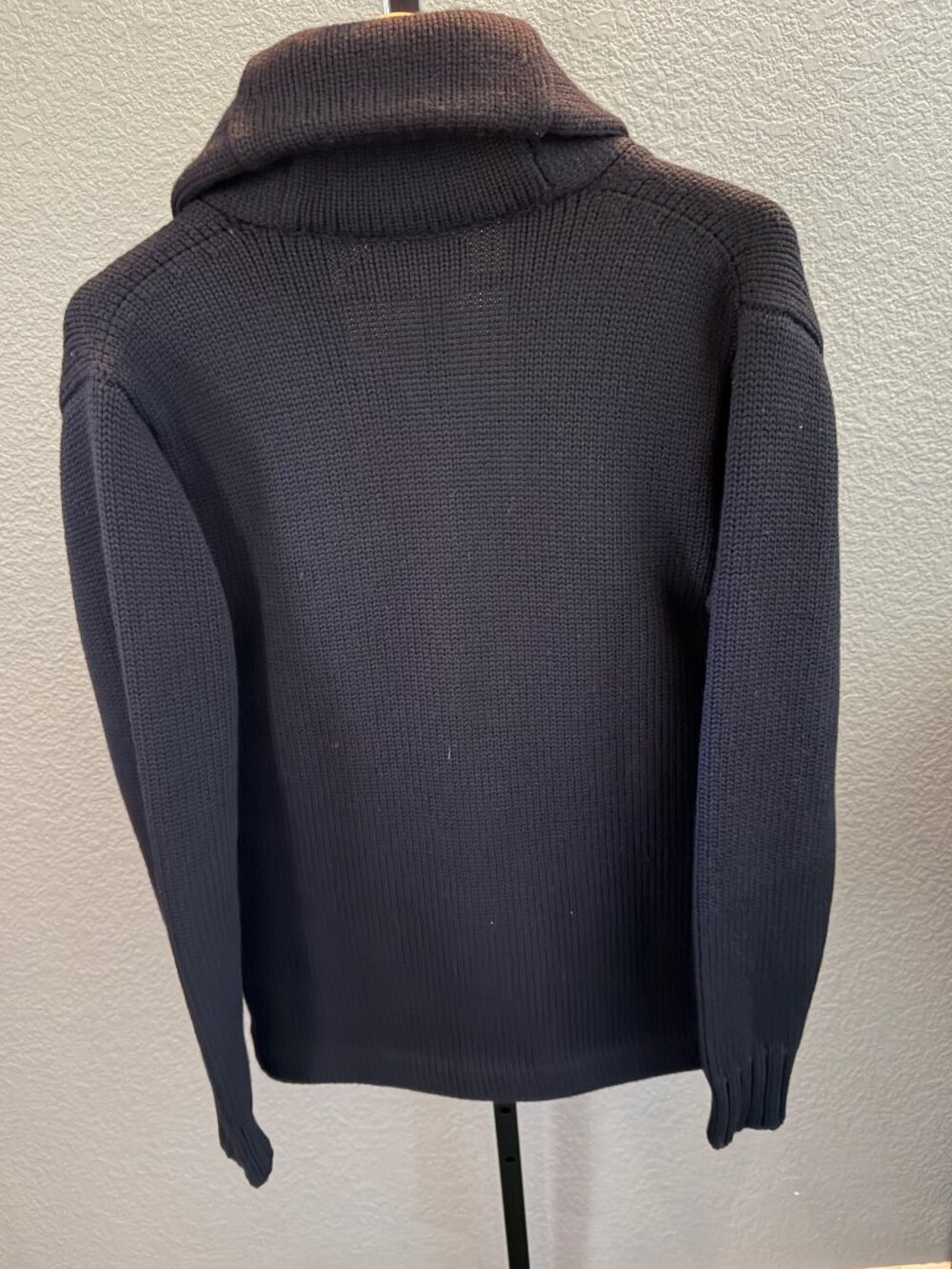RRL Ralph Lauren Shawl Collar Appliqued Wool Cardigan Navy XS Unisex NWT Perfect - Picture 7 of 12